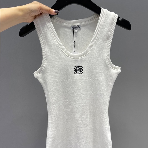 Loewe | Tops | Loewe Black Ribbed Tank Top | Poshmark